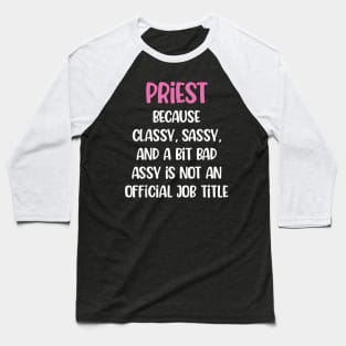 Priest, Female Priest Baseball T-Shirt